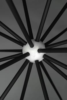 An abstract image of a toy molecule design