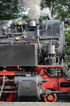 an old narrow gauge steam locomotive
