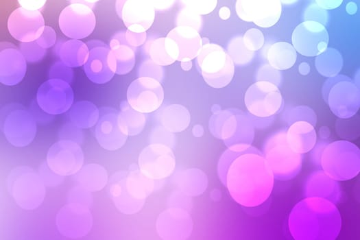 Abstract gradient purple pink background texture with blurred bokeh circles and lights. Space for design. Beautiful backdrop.