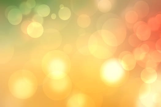 Abstract golden texture. Blurred golden orange gradient colored background texture with colorful bokeh circles. Beautiful template with space for your design.