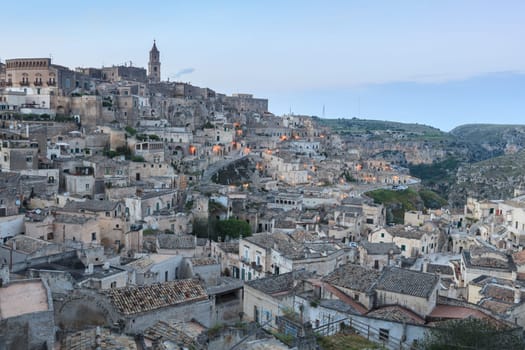 The ancient city of Matera. Basilicata, Italy. Town in the rock