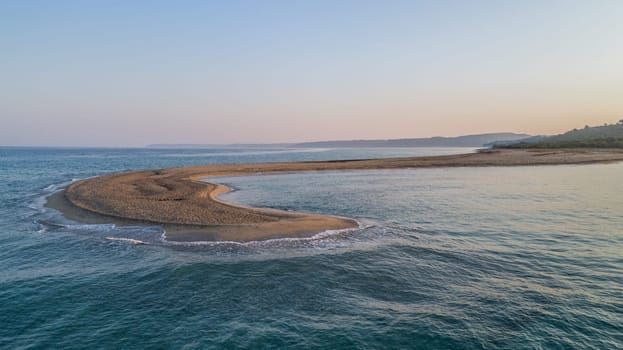 beach at Possidi Cape on the Kasandra Peninsula. Greece. Aerial view
