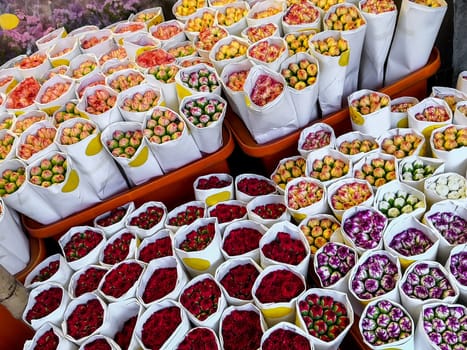 Flower bouquets for sale, China, Hong Kong