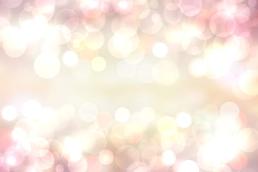 Abstract blurred vivid spring summer light delicate pastel pink bokeh background texture with bright soft color circles. Space for your text. Beautiful backdrop illustration.