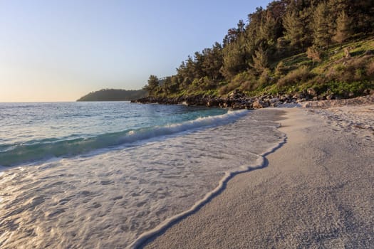 Marble beach (Saliara beach), Thassos Islands, Greece