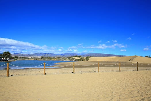 Maspalomas the sand dunes on Gran Canaria