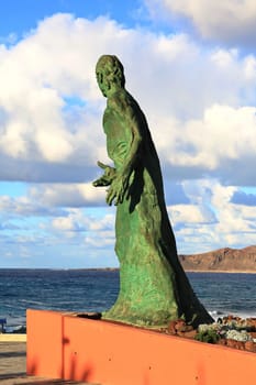 Las Palmas - Gran Canaria / Spain - 01 22 2017: Alfredo Kraus artwork in the city of Gran Canaria