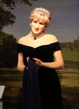Princess  Diana  .Waxworks Cabinet at the Panoptikum Hamburg ,08.05.2019