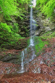 landscape with Valea lui Stan canyon and river in Romania