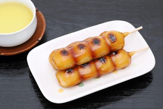 Japanese confectionery, Mitarashi dango for traditional sweet image