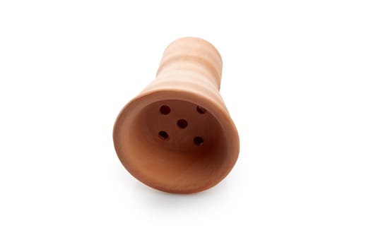 Egyptain bowl for hookah isolated on a white background.