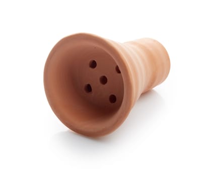 Egyptain bowl for hookah isolated on a white background.