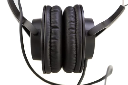 Professional Studio Monitor Headphones on white background