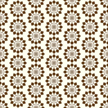 Brown sweet modern flower pattern and small thorn. Pretty vintage blossom seamless pattern style for love and cute design