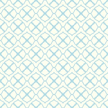 Blue curve blossom seamless pattern on pastel color. Vintage bloom pattern for sweet or retro design.