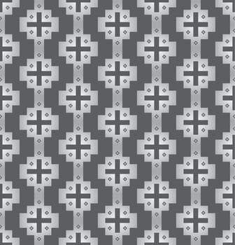 Silver plus sign and blossom pattern on pastel color. Sweet and vintage seamless pattern style for modern or graphic design