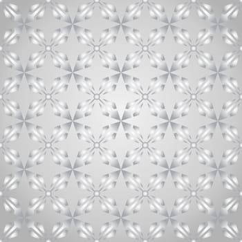 Silver abstract arrow and circle in rectangle shape seamless pattern. Modern pattern for graphic or abstract design.