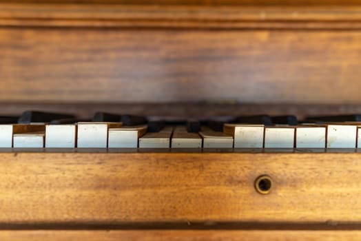 Keys of an Old ruined piano