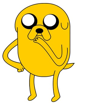 jake the dog character adventure thinking illustration