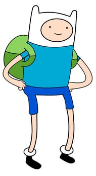Finn the human character adventure waiting illustration