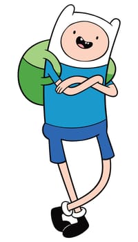 Finn the human character adventure posing illustrationFinn the human character adventure posing illustration