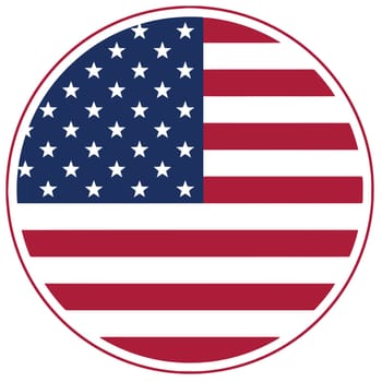 usa round circle flag american national pride illustration