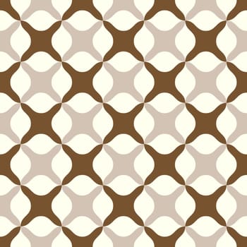 Brown abstract cross or plus sign pattern on pastel background. Sweet and modern seamless pattern style for graphic or romance design.