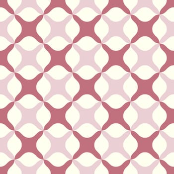 Dark red abstract cross or plus sign pattern on pastel background. Sweet and modern seamless pattern style for graphic or romance design.
