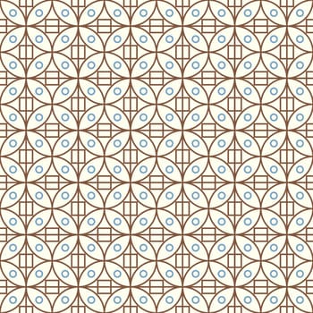 Brown sweet circle and square on pastel background. Abstract seamless pattern style for modern or abstract design.