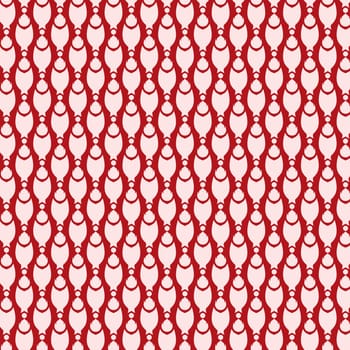 Red claw of crab or pincers and circle and fire pattern on pastel background. Retro and classic  pattern style for vintage and modern design