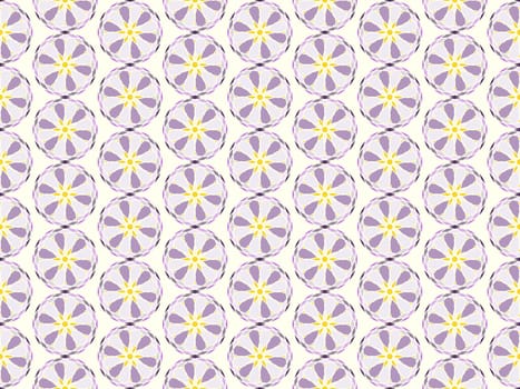 Violet sweet blossom and abstract ball on pastel background. Abstract and modern bloom and ball style for design