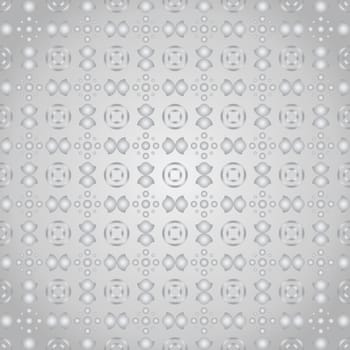 Silver curve cup and circle pattern on pastel color. Vintage and modern seamless pattern style for cute or graphic design