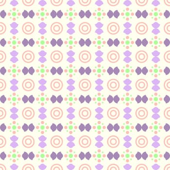 Purple curve cup and circle pattern on pastel color. Vintage and modern seamless pattern style for cute or graphic design