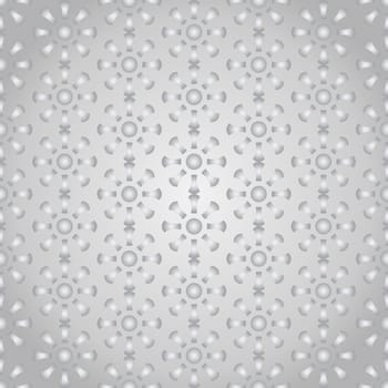 Silver bone and circle pattern on pastel background. Retro and classic bone seamless pattern for vintage or old design.