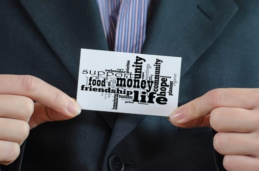 Money word cloud business concept .
