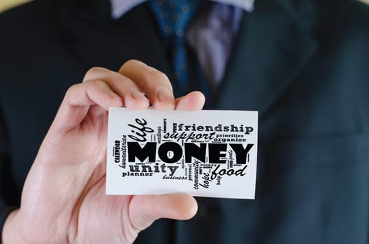 Money word cloud business concept .