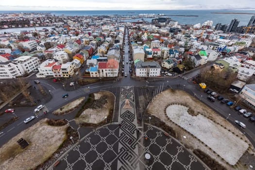 Aerial view of Reykjavik city, Capital of Iceland