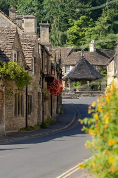Castle Combe village in Cotswolds England UK