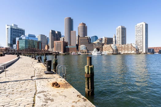 Boston Downtown skylines building cityscape at Boston city, MA, USA.