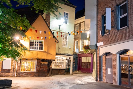 York shambles alley sunset dusk, York Englsnd UK