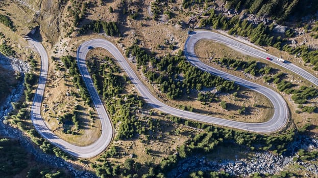 Transfagarasan mountain road in Romanian Carpathians, Romania