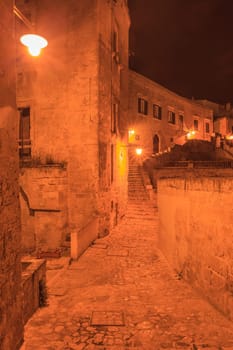 The ancient city of Matera. Basilicata, Italy. Town in the rock