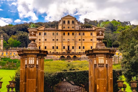 Frascati - Lazio - Italy historic landmark Aldobrandini palace near Rome .