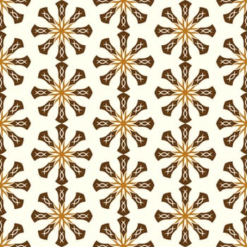 Brown Roots design or tribal shape pattern on pastel background. Vintage and classic roots pattern for old design