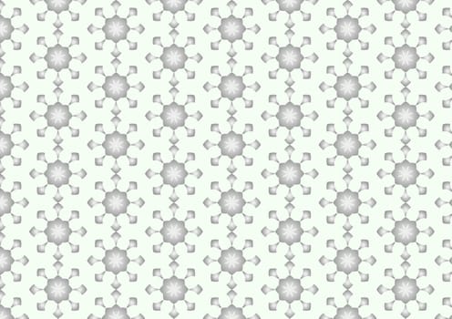 Silver vintage flower and arrow shape pattern on light yellow background. Classic bloom seamless pattern style for old design