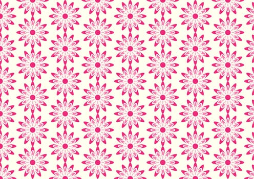 Red cute flower pattern in abstract shape on pastel background. Sweet blossom pattern style for love or pretty design