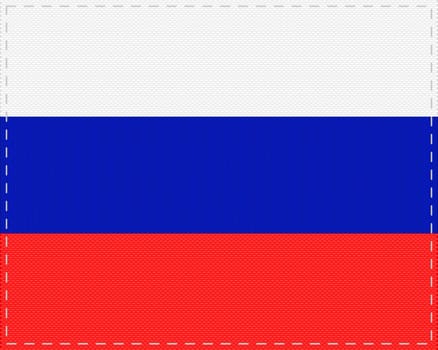 Fahne von Russland auf Gewebe