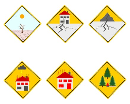 Verkehrsschilder Naturkatastrophen