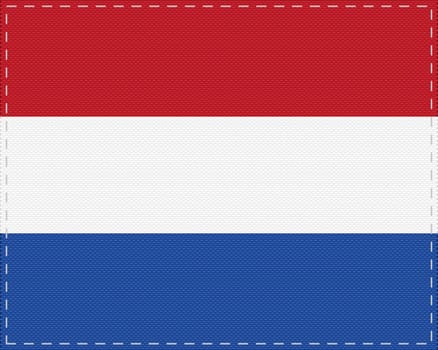 Fahne der Niederlande auf Gewebe