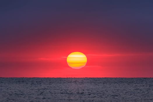 beautiful sunrise at sea. Black Sea, Romania